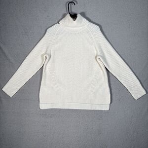 Madewell Mercer Turtleneck Sweater In Coziest Yarn Ivory Oversized Boxy Size S